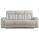Royce Fantom Ivory Power Reclining Sofa with Drop Down Console and Power Headrest
