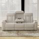 Royce Fantom Ivory Power Reclining Sofa with Drop Down Console and Power Headrest