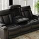 Royce Midnight Power Reclining Sofa with Drop Down Console Table