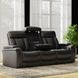 Royce Midnight Power Reclining Sofa with Drop Down Console Table