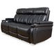Royce Midnight Power Reclining Sofa with Drop Down Console Table
