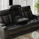 Vanderbilt Midnight Power Reclining Sofa with Drop Down Console Table