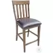 Mariposa Rustic Whiskey Slat Back Upholstered Counter Height Chair Set of 2