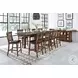 Mariposa Rustic Whiskey Slat Back Upholstered Counter Height Chair Set of 2