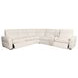 Vann White Leather 6 Piece Modular Power Reclining Sectional with Power Headrest