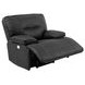 Spartacus Black Dual Performance Fabric Power Recliner with Power Headrest