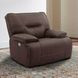 Spartacus Chocolate Performance Fabric Power Recliner with Power Headrest