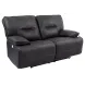 Spartacus Black Dual Performance Fabric 65" Power Reclining Loveseat with Power Headrest