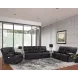 Spartacus Black Dual Performance Fabric 65" Power Reclining Loveseat with Power Headrest