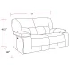 Spartacus Black Dual Performance Fabric 65" Power Reclining Loveseat with Power Headrest