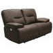 Spartacus Chocolate Dual Performance Fabric Power Reclining Loveseat with Power Headrest