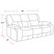 Spartacus Black Dual Performance Fabric Power Reclining Sofa with Power Headrest