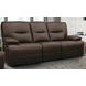 Spartacus Chocolate Dual Performance Fabric Power Reclining Sofa with Power Headrest