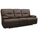 Spartacus Chocolate Dual Performance Fabric Power Reclining Sofa with Power Headrest