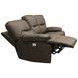Spartacus Chocolate Dual Performance Fabric Power Reclining Sofa with Power Headrest