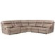Theon Stokes Toffee 6 Piece Performance Fabric Modular Manual Reclining Sectional