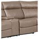 Theon Stokes Toffee 6 Piece Performance Fabric Modular Manual Reclining Sectional