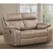 Theon Stokes Toffee Performance Fabric Reclining Loveseat