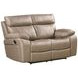 Theon Stokes Toffee Performance Fabric Reclining Loveseat