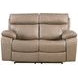 Theon Stokes Toffee Performance Fabric Reclining Loveseat