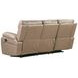 Theon Stokes Toffee Performance Fabric Reclining Sofa With Drop Down Table