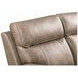 Theon Stokes Toffee Performance Fabric Reclining Sofa With Drop Down Table
