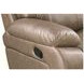Theon Stokes Toffee Performance Fabric Reclining Sofa With Drop Down Table