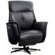 Tripp Cortana Blackberry Leather Swivel Power Recliner