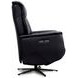 Tripp Cortana Blackberry Leather Swivel Power Recliner