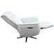 Tripp Cortana White Leather Swivel Power Recliner