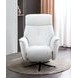 Tripp Cortana White Leather Swivel Power Recliner