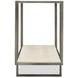Harlow Bronze And White Travertine Stone Metal Console Table