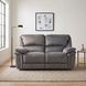 Muirfield Gray Double 65" Reclining Console Loveseat