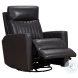 Munro Matteo Smokey Gray Swivel Glider Power Recliner with Power Headrest