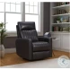 Munro Matteo Smokey Gray Swivel Glider Power Recliner with Power Headrest
