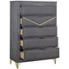 Symmetry Gray Upholstered Panel Bedroom Set