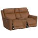 Walker Butternut Leather 76" Power Reclining Loveseat with Console and USB Charging
