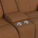 Walker Butternut Leather 76" Power Reclining Loveseat with Console and USB Charging