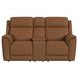 Walker Butternut Leather 76" Power Reclining Loveseat with Console and USB Charging