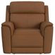 Walker Brown Leather Power Motion Recliner with USB Charging