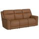Walker Butternut Leather 86" Power Reclining Sofa with USB Charging
