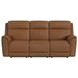Walker Butternut Leather 86" Power Reclining Sofa with USB Charging