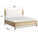 Sunset Cove Sanibel Brown and Cream Queen Upholstered Panel Bed
