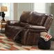 Vail Burnt Sienna Dual Power Reclining Loveseat with Power Headrest