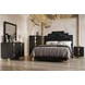 Empire Black Upholstered Panel Bedroom Set with LED