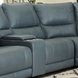 Whitman Verona Azure Leather 7 Piece Modular Power Reclining Sectional