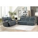 Whitman Verona Azure Cordless Power Reclining Sofa with Power Headrest