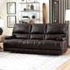 Whitman Verona Coffee Cordless Power Reclining Sofa with Power Headrest