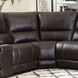 Whitman Verona Coffee Leather 7 Piece Modular Power Reclining Sectional