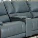 Whitman Verona Azure Leather 7 Piece Modular Power Reclining Sectional